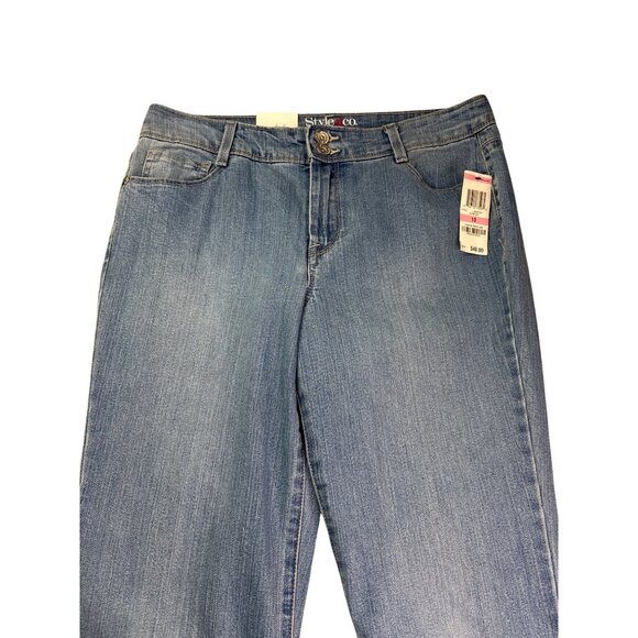 Style & Co Womens Light Blue Bootcut Denim Jeans Size 10 New With Tags - Picture 2 of 9